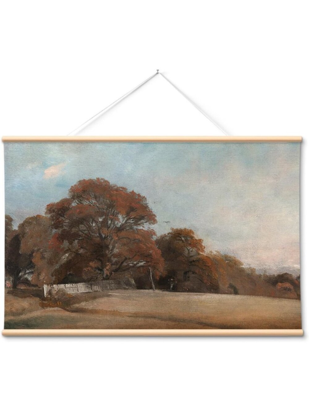 Extra Large Vintage Landscape Canvas Wall Art for Fall Decor, 36x54 Inches